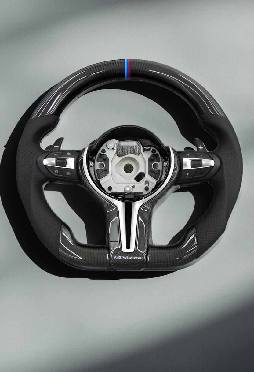 Customizable Carbon Fiber F10 M-Sport Steering Wheel for BMW F Series: F30, F80, F32, F22, F87 & More