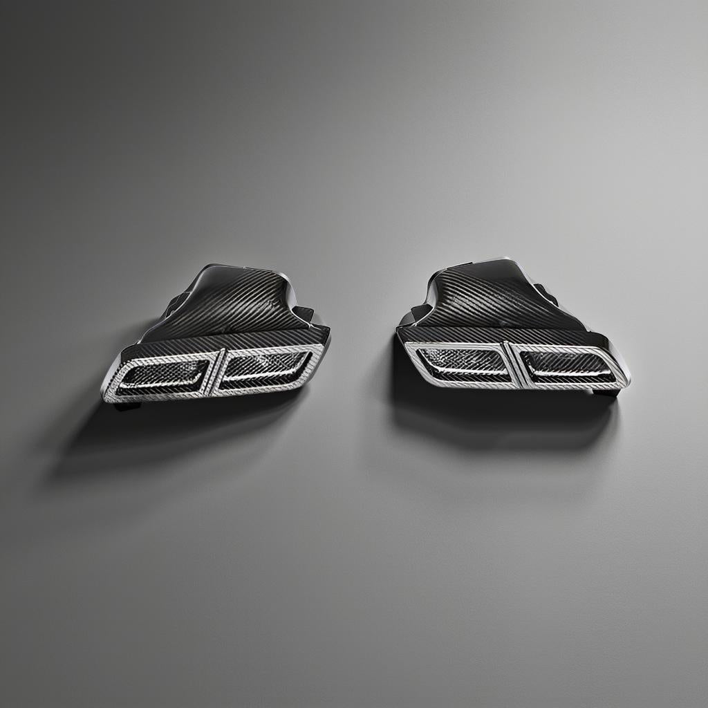 Dry Carbon Tail Exhaust Tips - Mercedes Benz AMG W205/W213/W222, GLC/GLE/GLS-Class Sport