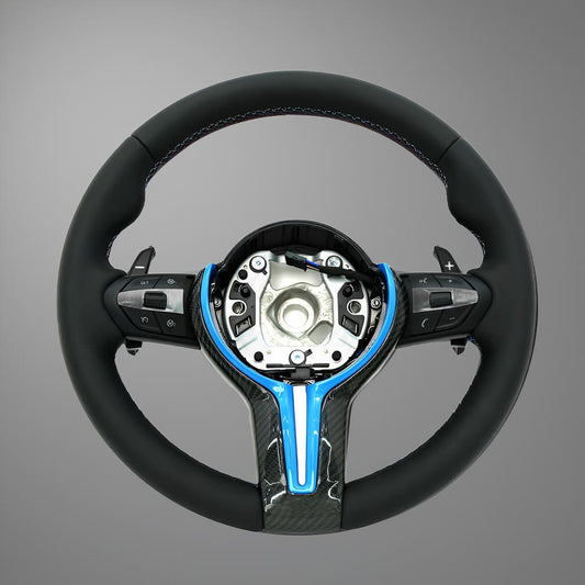 Steel Fork Design Nappa Leather Steering Wheel for BMW M Series, F Series, X3 F25, X4 F26, X5 F15, X6 F16 & More