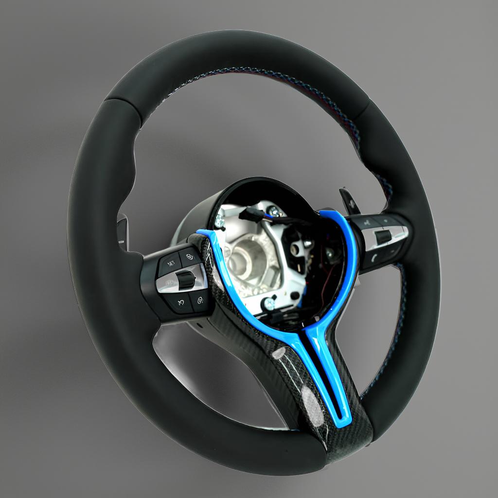 Steel Fork Design Nappa Leather Steering Wheel for BMW M Series, F Series, X3 F25, X4 F26, X5 F15, X6 F16 & More
