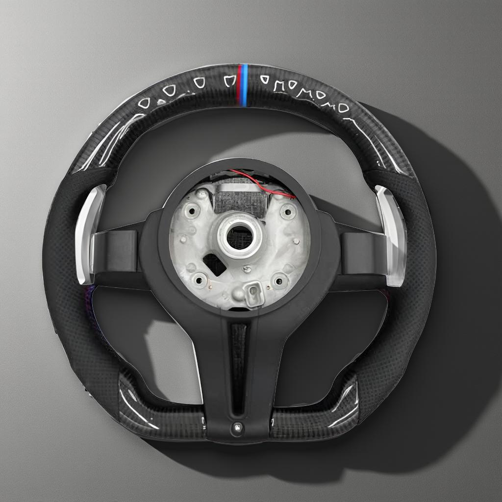 Carbon Fiber LED Steering Wheel with Trim for BMW F-Series (F22, F30, F35, F80, F20, F25, M2, M3, M4)