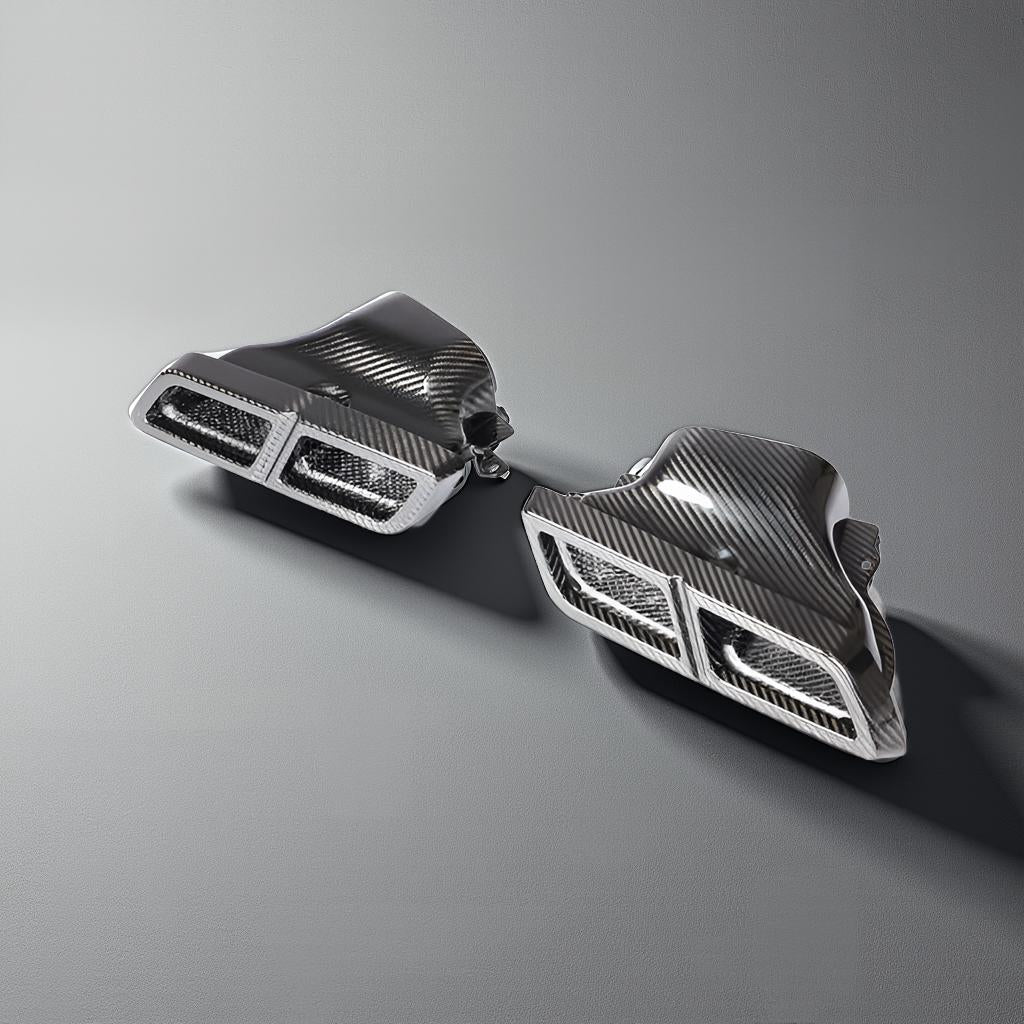 Dry Carbon Tail Exhaust Tips - Mercedes Benz AMG W205/W213/W222, GLC/GLE/GLS-Class Sport