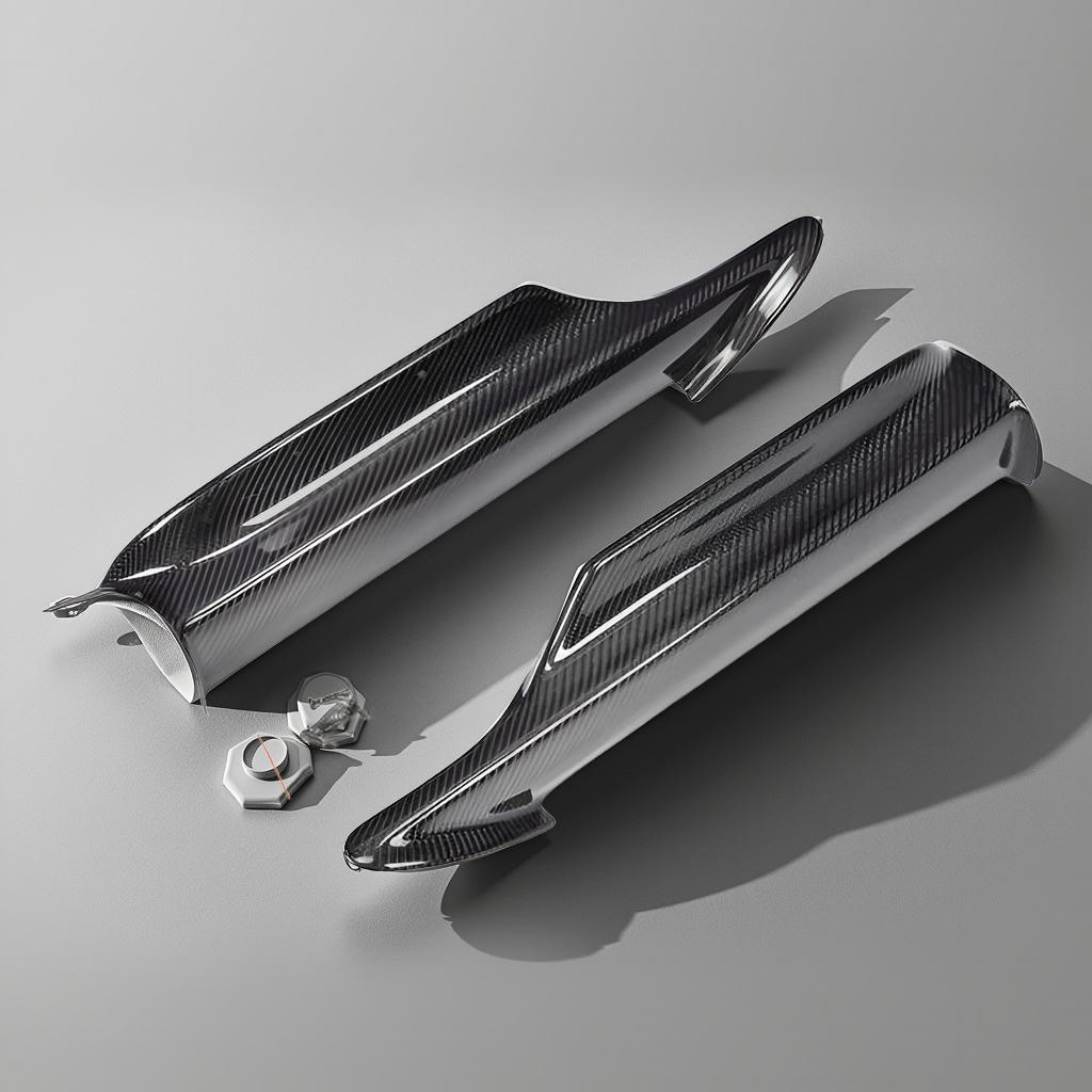 2005-2008 Real Carbon E90 M Tech Front Splitter for BMW M Tech Bumper