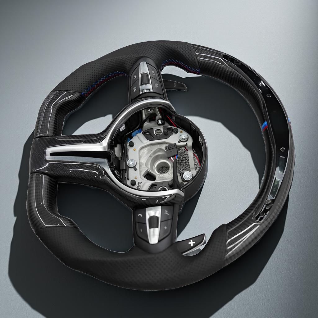 Carbon Fiber LED Sport Steering Wheel for BMW M2, M3, M4 (F22, F80, F82, F83 F Chassis)