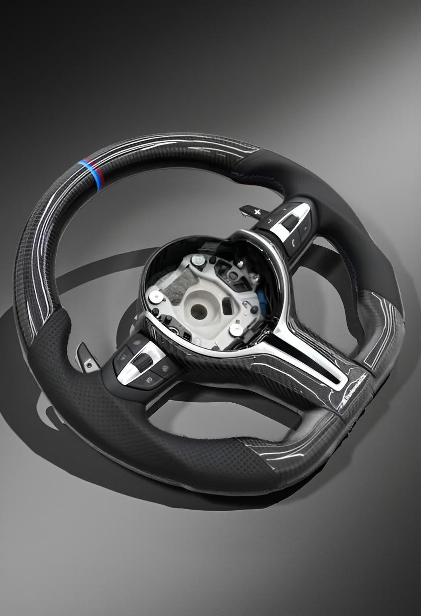 BMW F30 3-Series & F80 4-Series M Style Carbon Fiber Steering Wheel Full Set