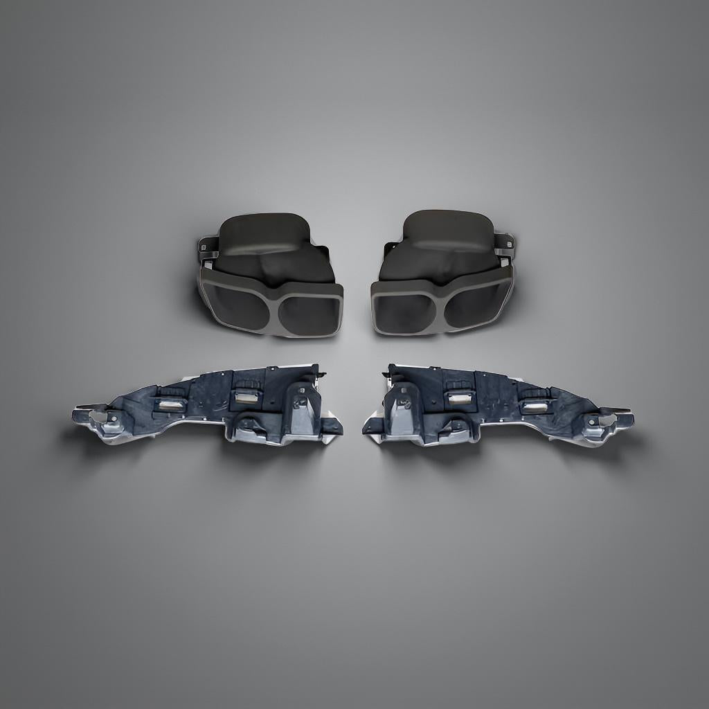304 Steel Tail Muffler with Bracket for Mercedes-Benz W213 E-Class E300, E450, E43, E53 & E63 AMG 2019 Exhaust Pipes
