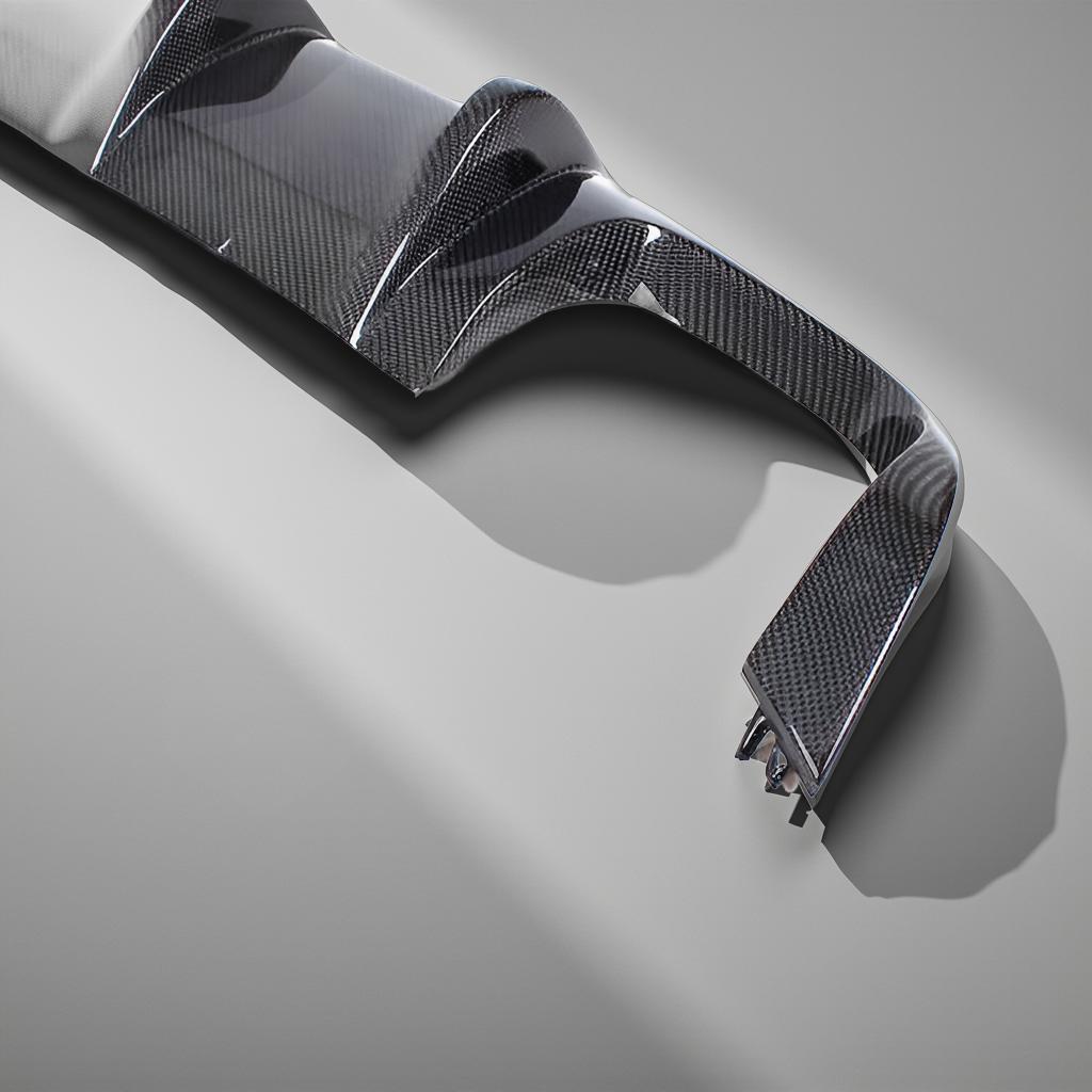 Quad Exhaust Carbon Fiber Rear Diffuser for Scirocco R