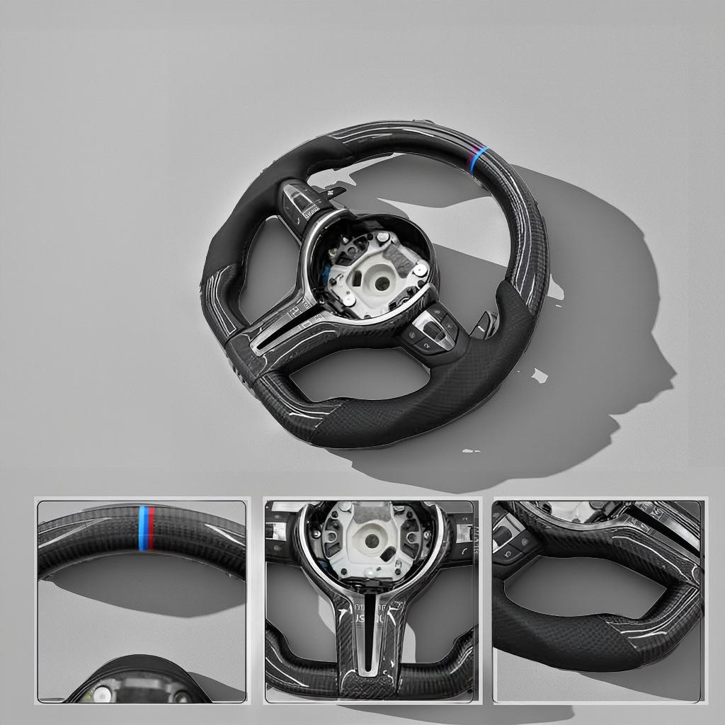 BMW F30 3-Series & F80 4-Series M Style Carbon Fiber Steering Wheel Full Set