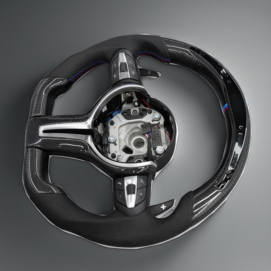 Carbon Fiber LED Steering Wheel with Trim for BMW F-Series (F22, F30, F35, F80, F20, F25, M2, M3, M4)