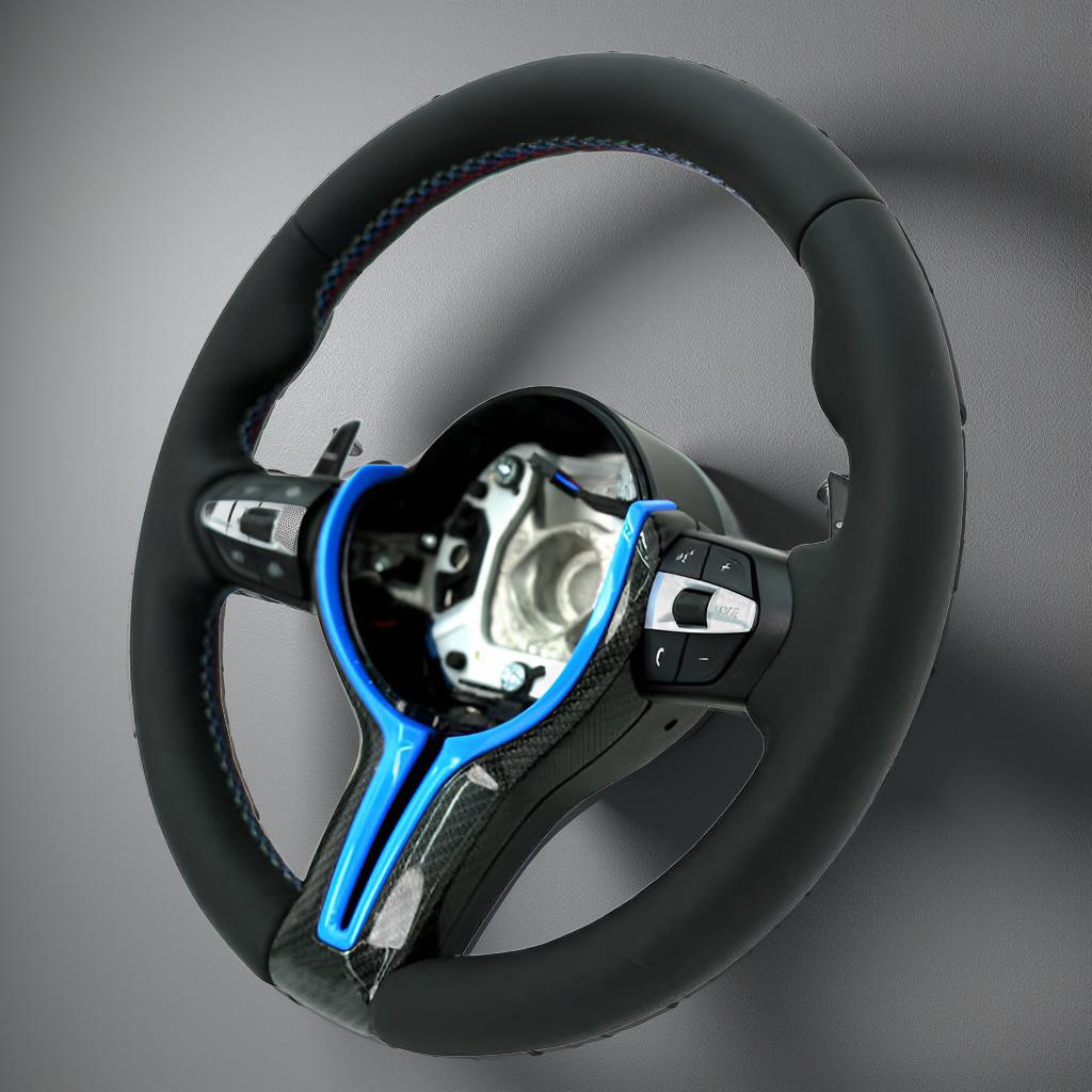 Steel Fork Design Nappa Leather Steering Wheel for BMW M Series, F Series, X3 F25, X4 F26, X5 F15, X6 F16 & More