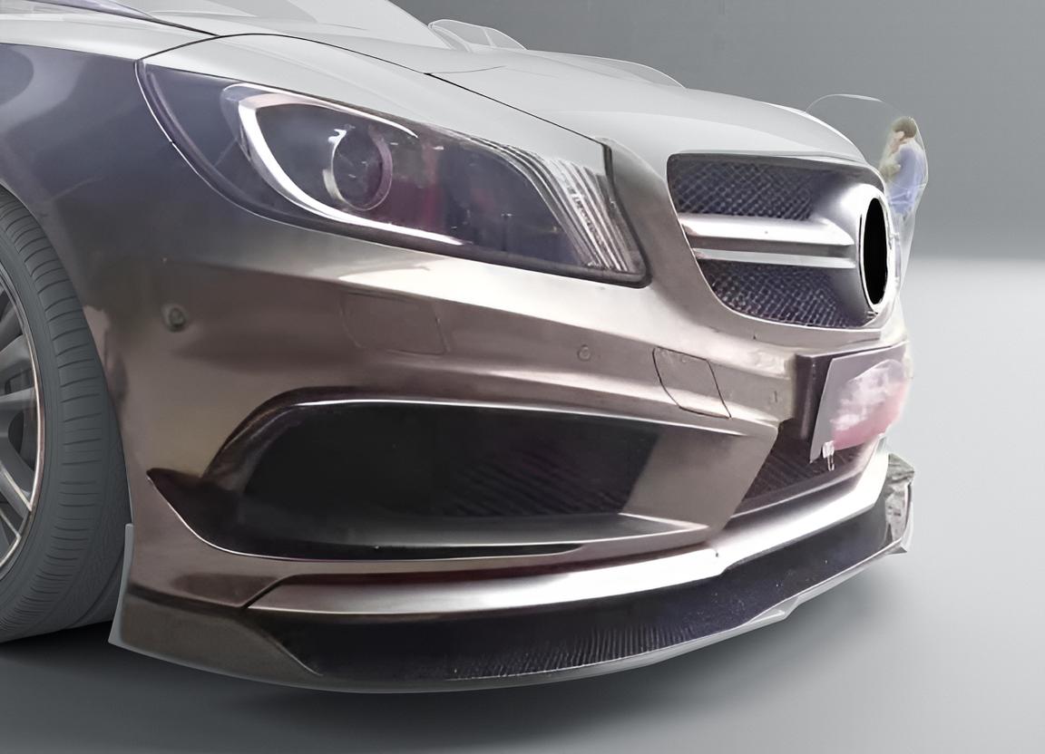 Mercedes Benz A-Class W176 Carbon Fiber Front Bumper Lip for A250/A45 AMG (2013-2015)