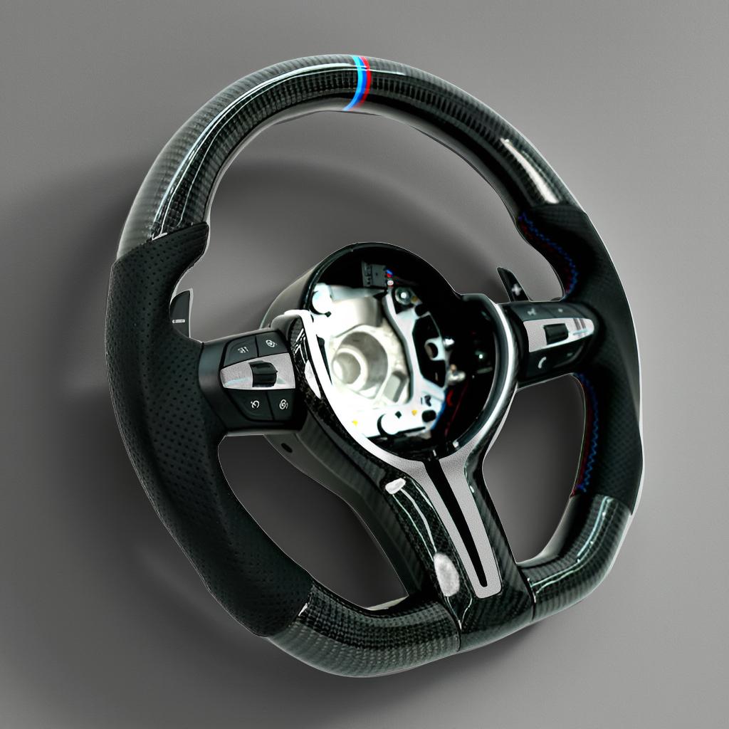 Custom Carbon Fiber Steering Wheel for BMW M2, M3, M4, M5, & M6 Full Set (F8x, F10, F20, F22, F30, F32, F36, F06, F07, E70)