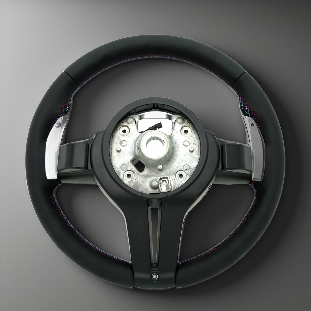 Steel Fork Design Nappa Leather Steering Wheel for BMW M Series, F Series, X3 F25, X4 F26, X5 F15, X6 F16 & More