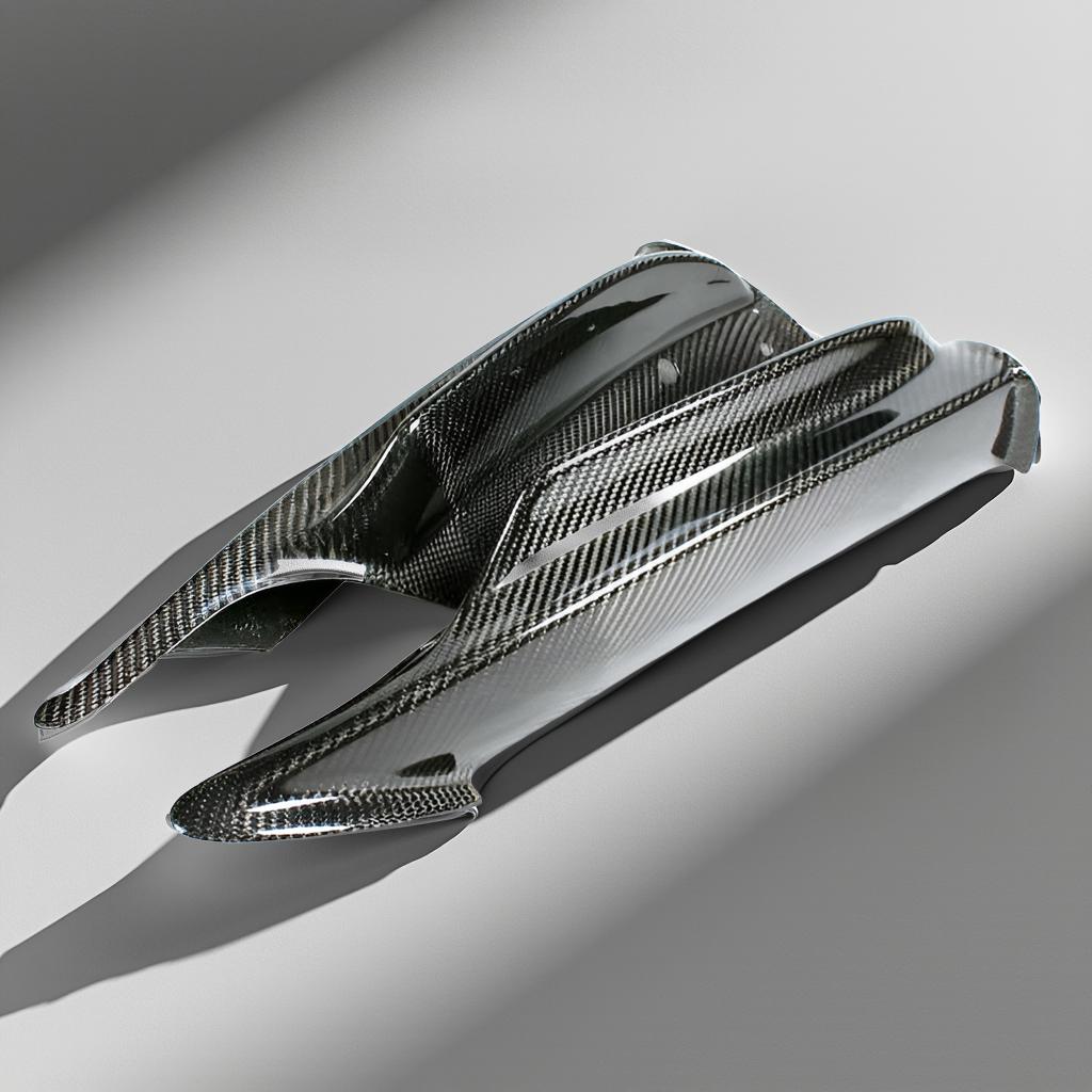 2005-2008 Real Carbon E90 M Tech Front Splitter for BMW M Tech Bumper