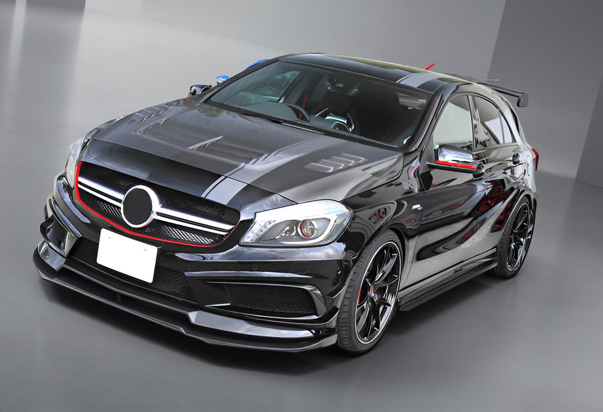 Mercedes Benz A Class Carbon Fiber Front Splitter - W176 A200 & A180 Sport