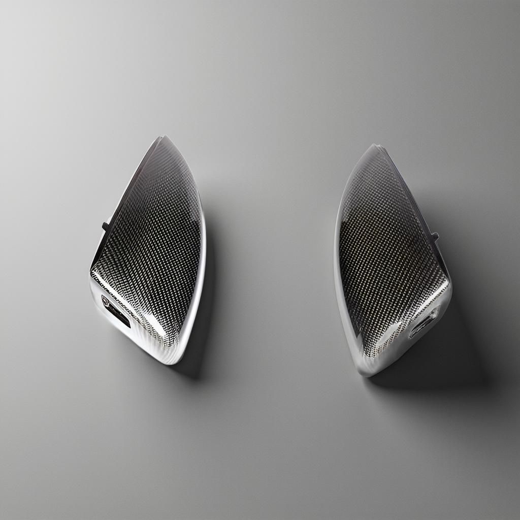 TT Carbon Fiber Mirror Covers for Audi TT 8S MK3 TTS & TTRS S-Line 2-Door (2015-2019) with Side Lane Assist Hole