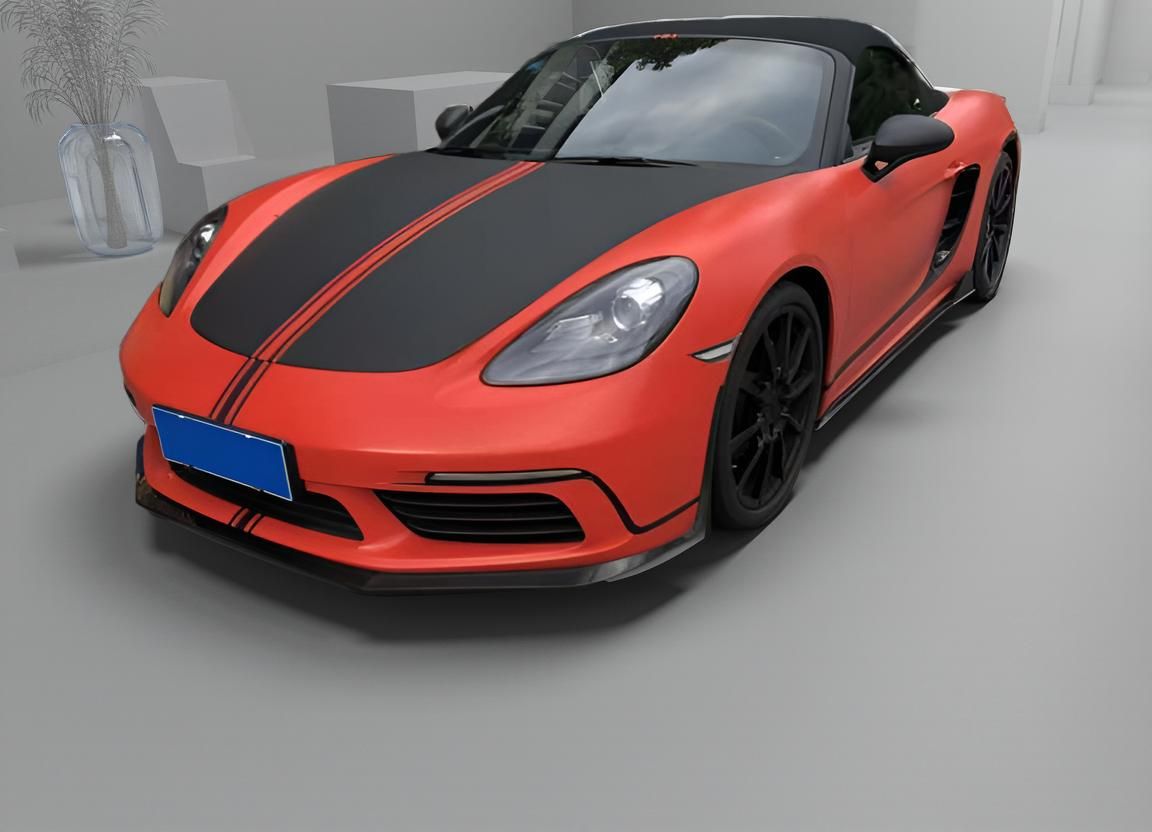 Carbon Fiber Front Lip Splitter & Chin Spoiler for Porsche 718 Boxster or Cayman (2016-2018)