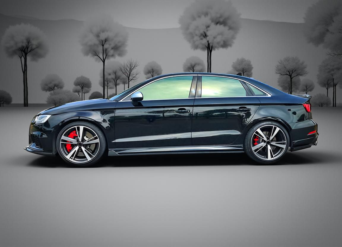 Audi RS3 8V Carbon Fiber Facelift Side Skirts Extension (2017-2018)