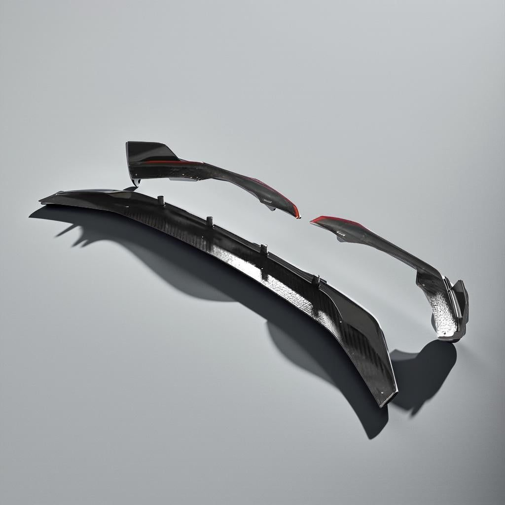 Carbon Fiber Front Bumper Lip Spoiler for Audi RS6 Avant C8 2019-2021