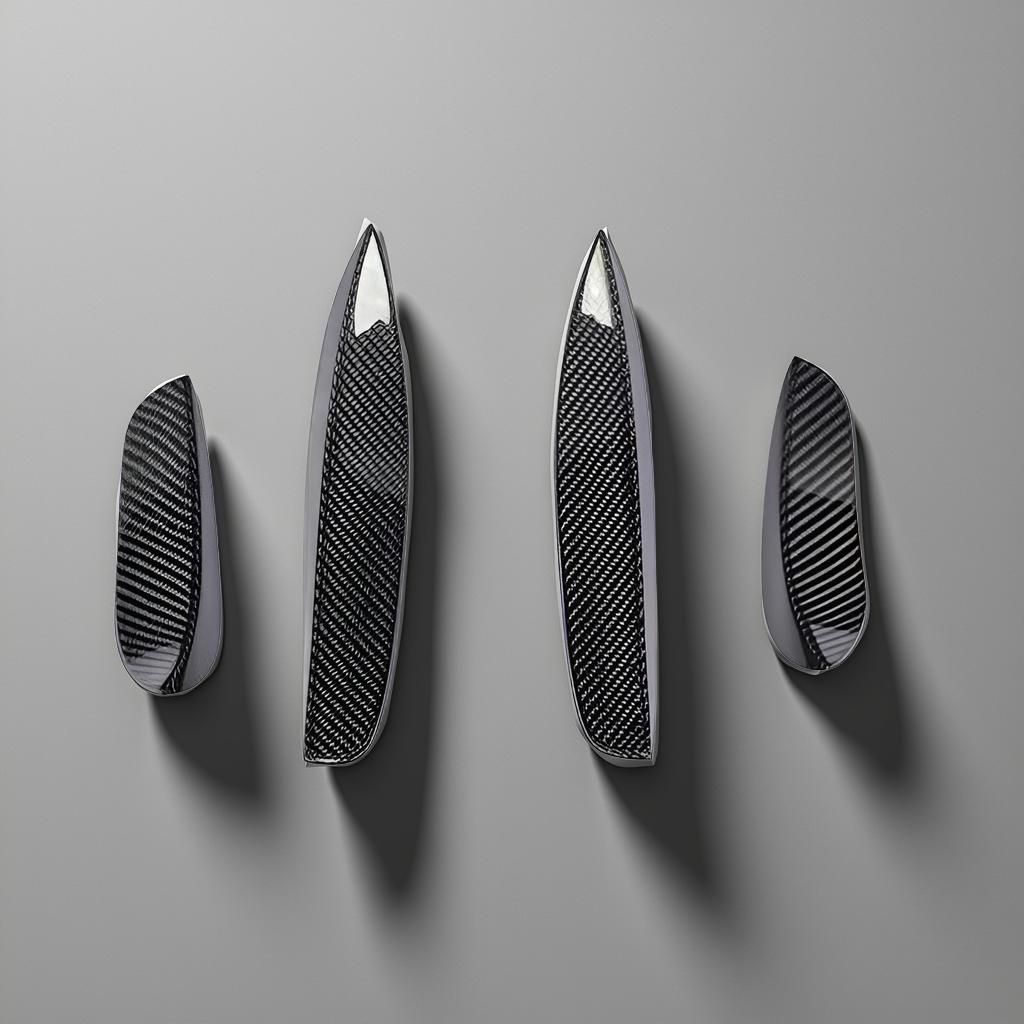 Carbon Fiber Front Bumper Fins & Canards for Mercedes Benz C-Class W205 C63 AMG (2015-2017)