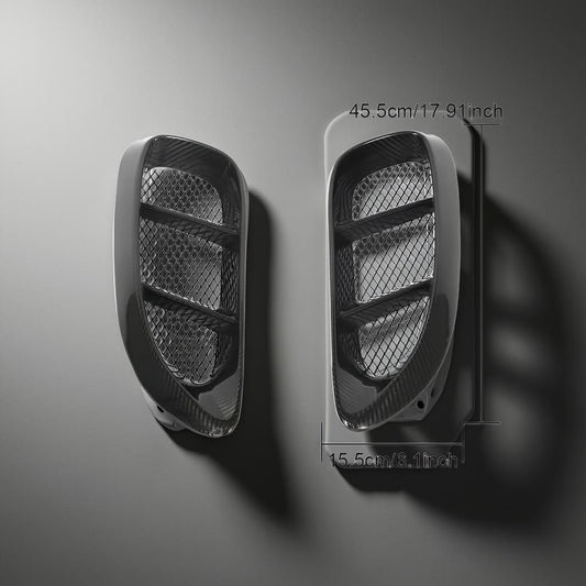 Porsche 718  Carbon Fiber Side Air Scoop Vents Cover (2016-2018)