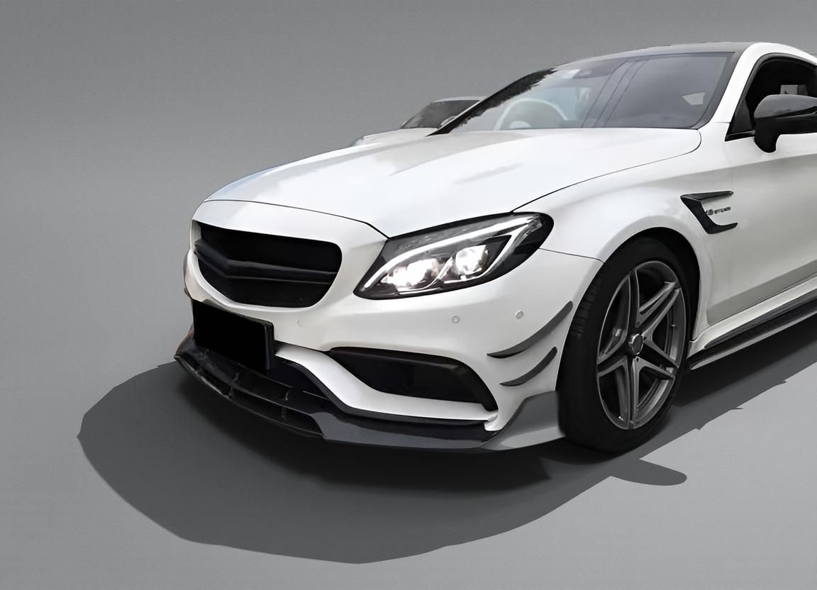 Carbon Fiber Fog Lamp Trims for Mercedes Benz C-Class W205 C63 AMG (2015-2017)