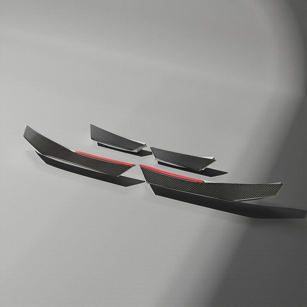 Carbon Fiber Front Fins Diveplane for Audi R8 V10 2016-2018 (A Style)