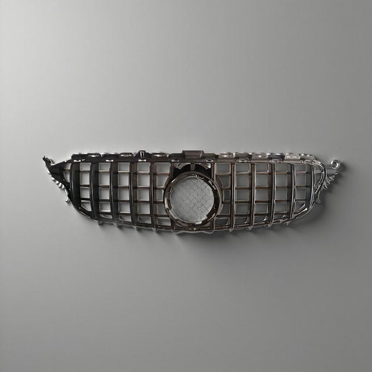 Silver & Black ABS Grill for Mercedes Benz W205 C180/C200/C300/C350/C43 Sport 2019