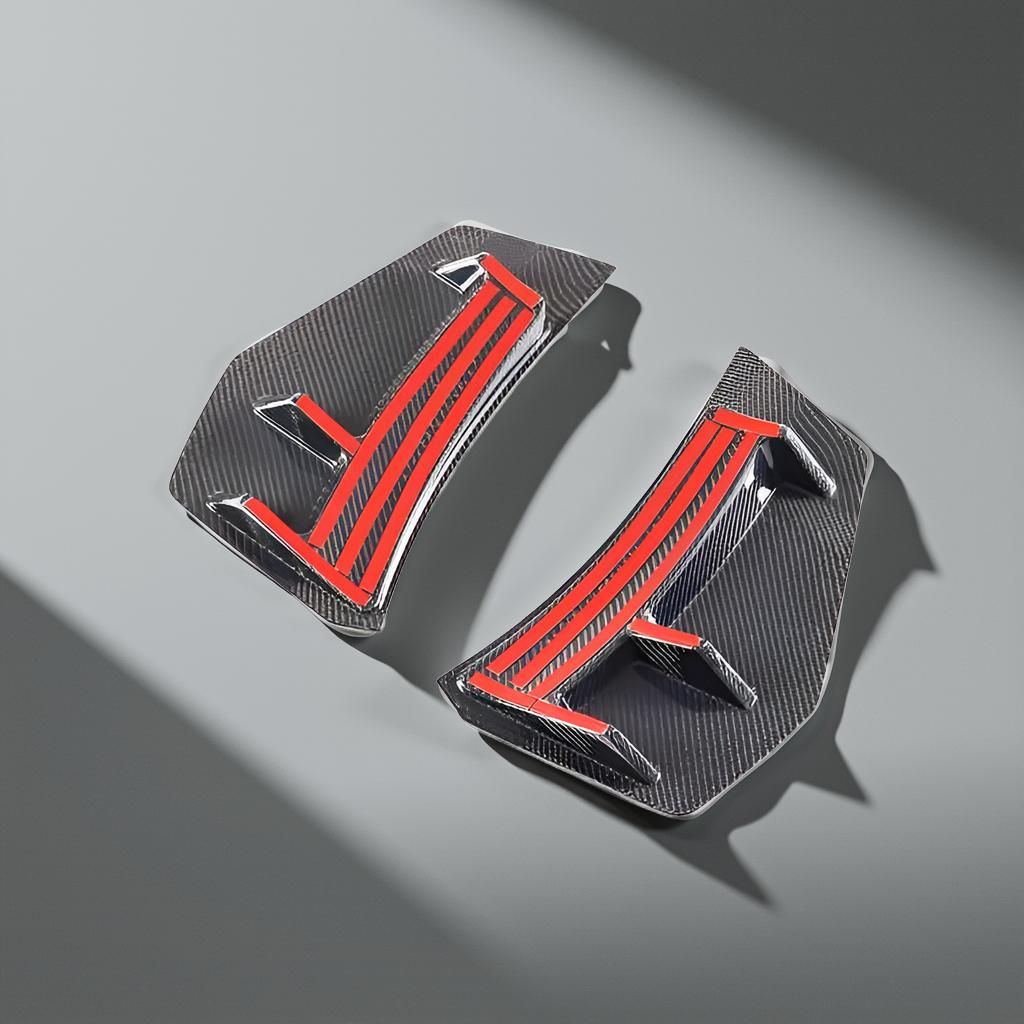 Audi R8 Coupe 2 Door Carbon Fiber Rear Bumper Fins Splitter (2016-2018)