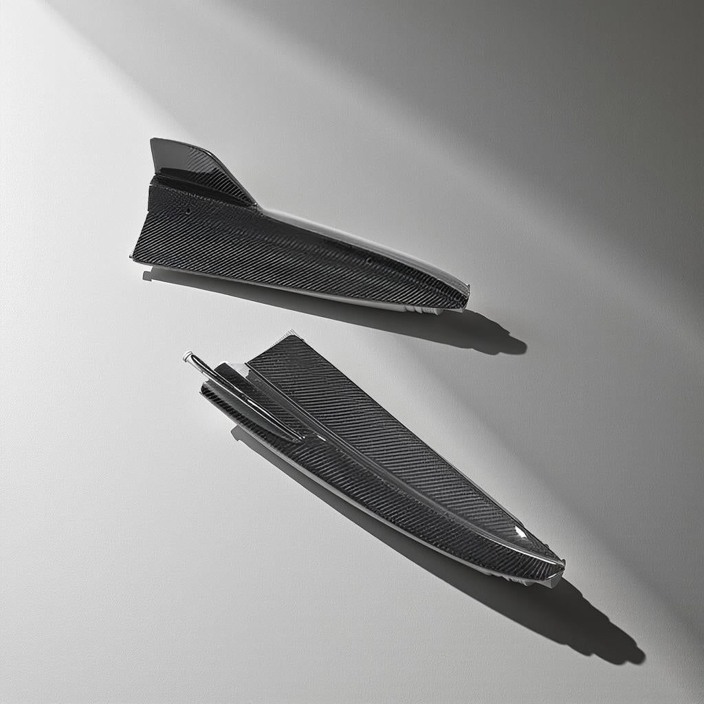 Mercedes W205 Carbon Fiber Rear Bumper Splitters & Vents - C-Class (C63 AMG, C300, C400, C43 AMG) (2015-2019)