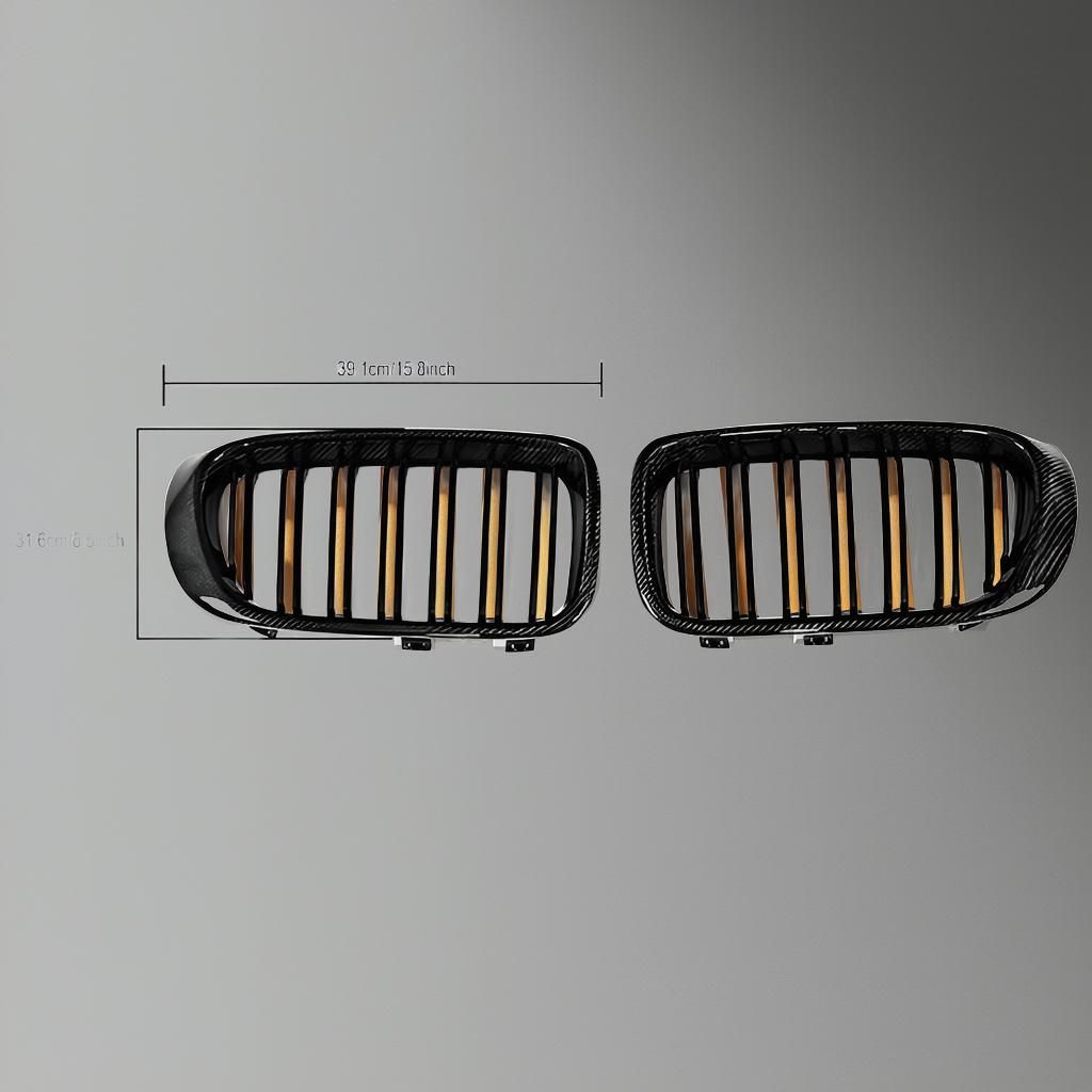 Dual-Salts Carbon Fiber X3 & X4 Car Mesh Grill for BMW F25 & F26 xDrive35i & xDrive28i 2014-2017