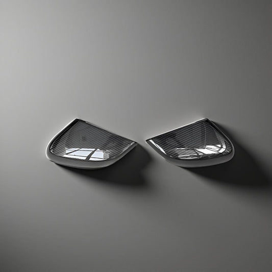 Stick-On Dry Carbon Fiber Mirror Covers for Chevrolet Corvette C8 2020-2021