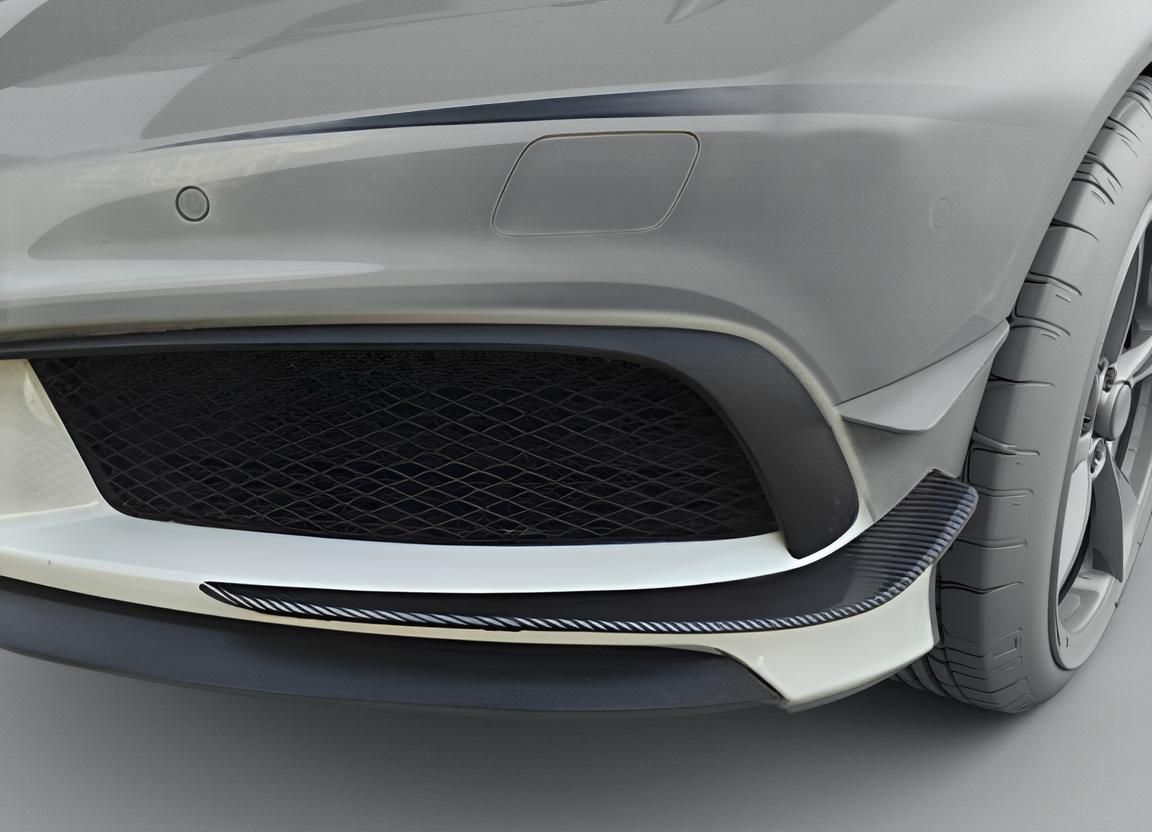 Carbon Front Bumper Spoiler Canards Lip Splitters for Mercedes W176 A250 & A45 AMG (2013-2015)