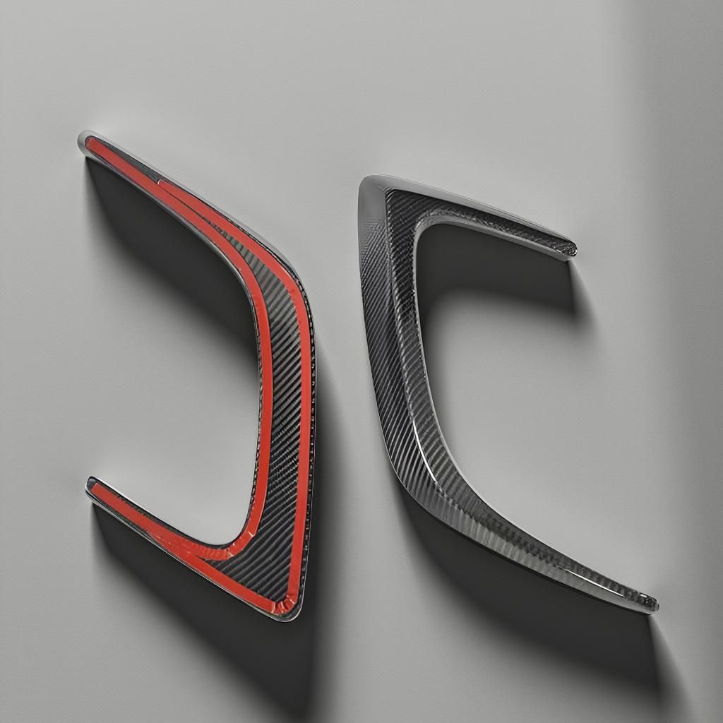 Carbon Fiber Rear Bumper Vents Flics for Mercedes C-Class W205 C63 AMG Coupe (2015-2017, 2-Door)
