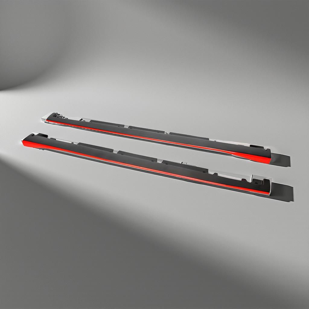 Mercedes Benz A-Class W176 Red Trim Carbon Fiber Side Skirts Extension (2013-2018)