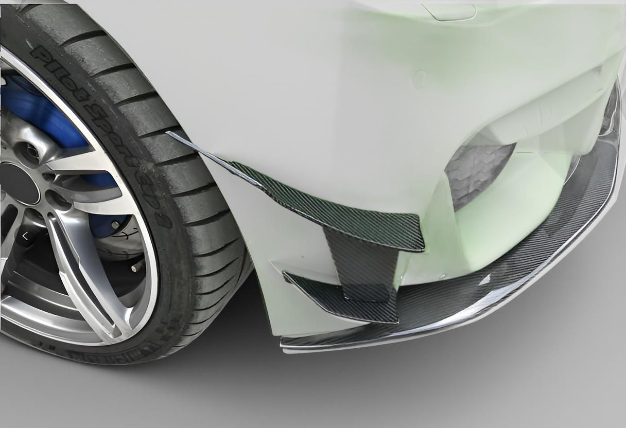Carbon Fiber Front Canards & Bumper Fins for BMW F80 M3 & F82/F83 M4 (2014-2019)