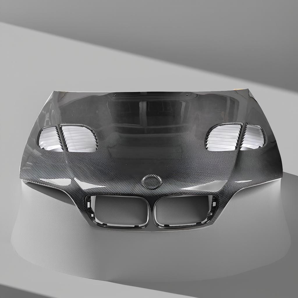 BMW E46 4-Door Carbon Fiber GTR Design Hood (2002-2005)