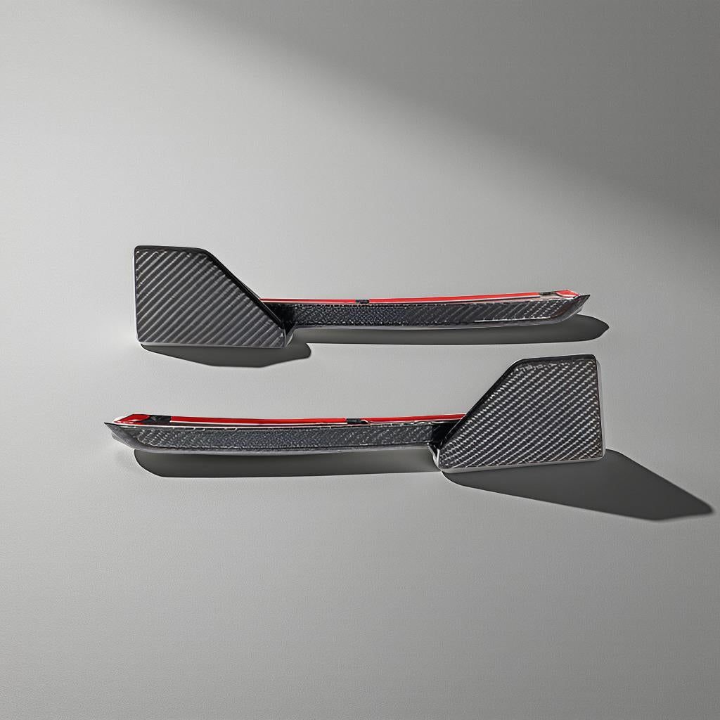 Carbon Fiber Rear Winglet Bumper Splitters for BMW X3 G01 M40i Sport Utility 2018-2019