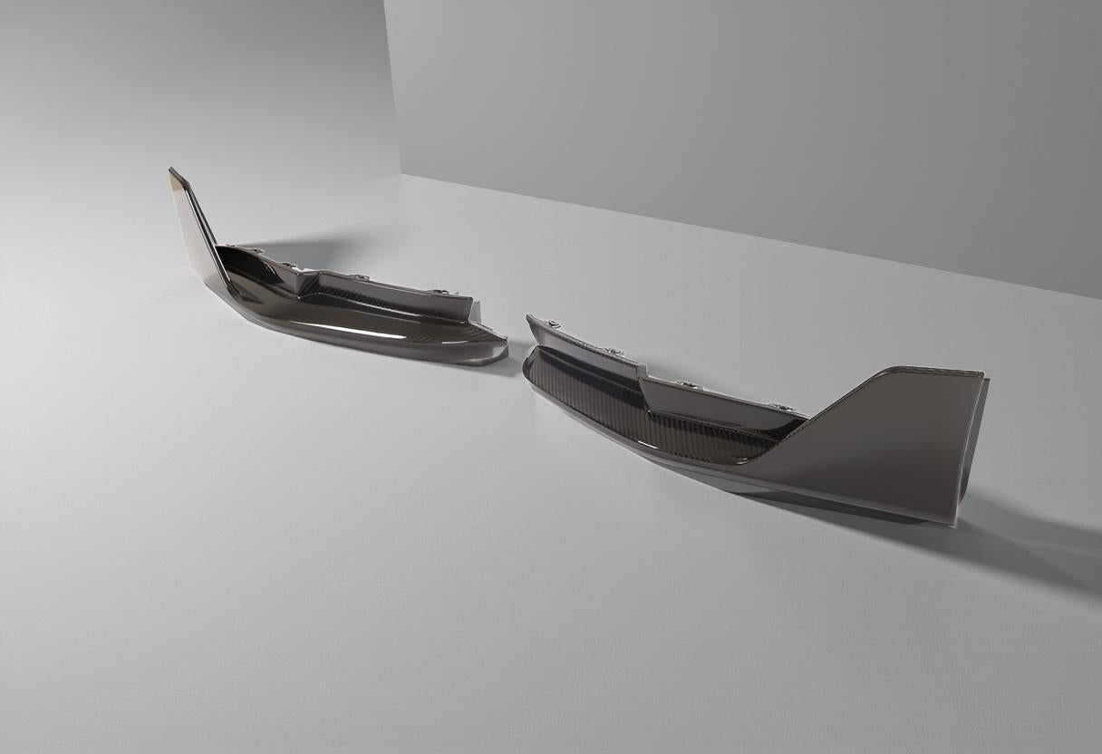 Carbon Fiber Rear Bumper Splitters & Canard Fins for BMW G80 M3 Sedan 2021+