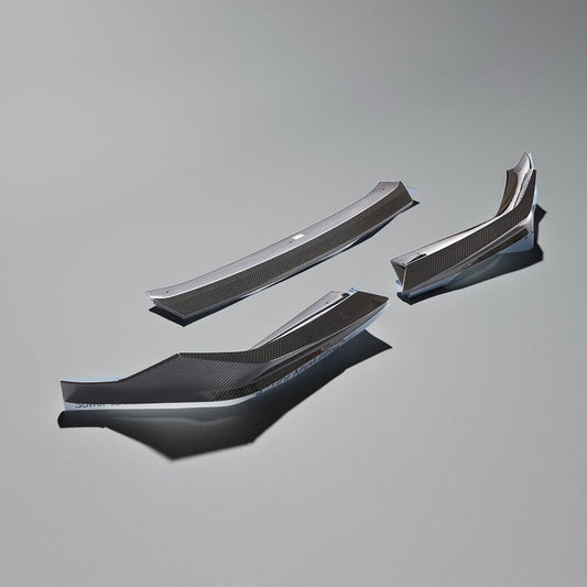 3-Piece Set Carbon Fiber Front Splitter Lips for 2021 BMW M5 LCI Competition Sedan