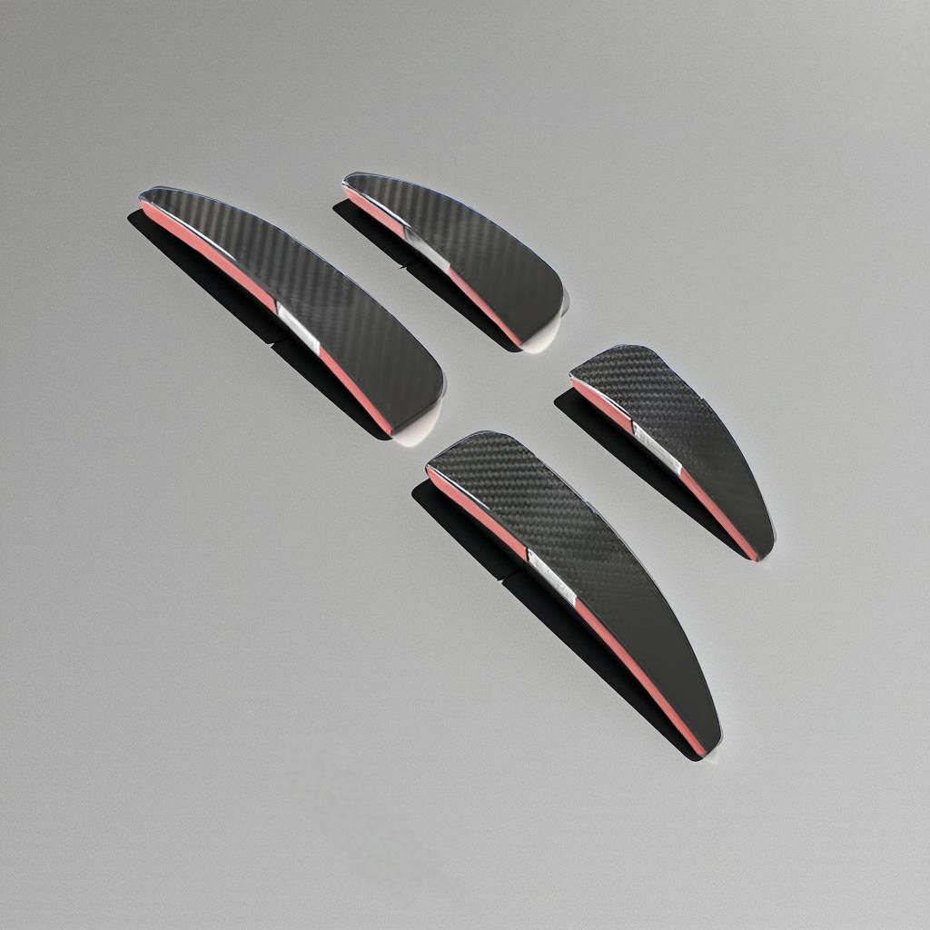 Audi R8 V10 Dry Carbon Fiber Front Blades & Bumper Canards (2023)