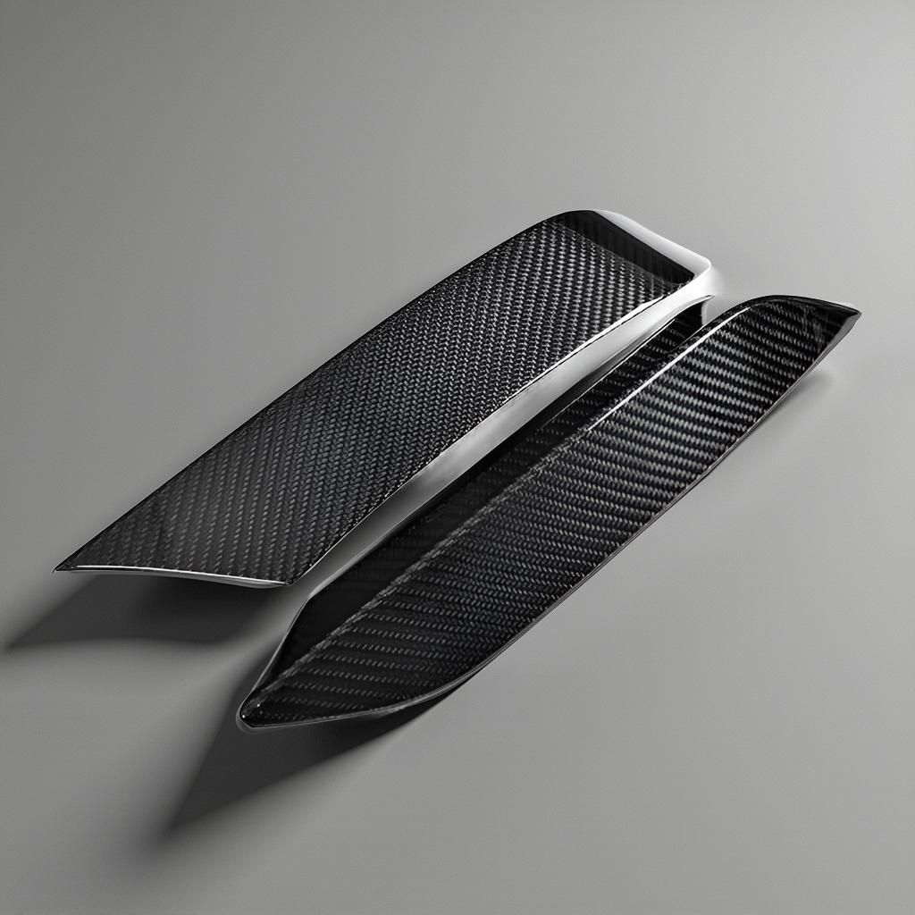 Dry Carbon Fiber Front Bumper Upper Splitters Trim for BMW F80 M3, F82 & F83 M4 (2014-2019)