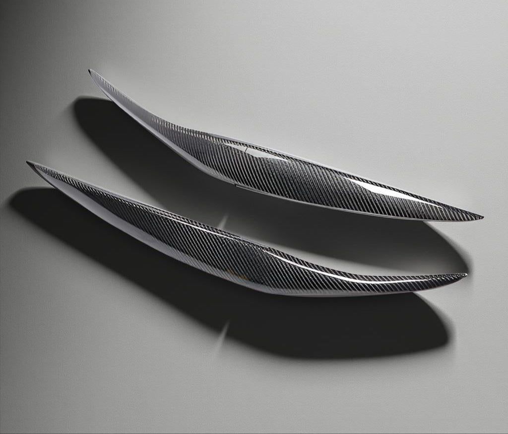 Carbon Fiber Headlight Eyelid Trims for Ford Fiesta 2013-2015