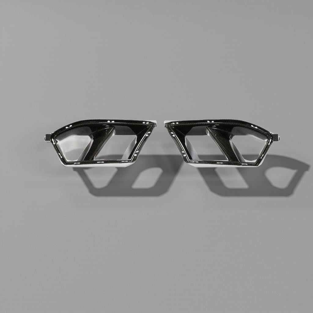 Carbon Fiber Front Fog Light Grill Air Vent Cover Trim for BMW G80 M3 & G82/G83 M4