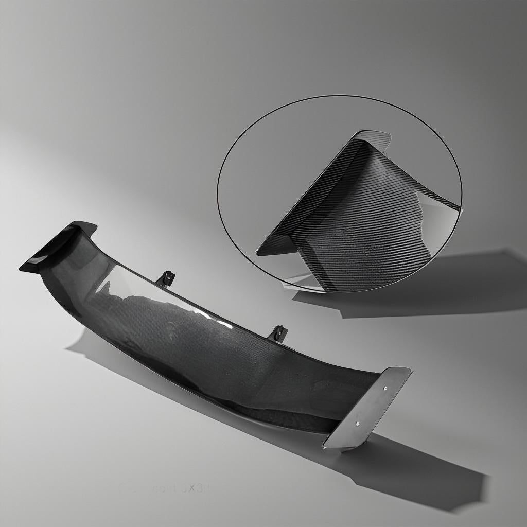 Universal 57-Inch Carbon Fiber Racing Spoiler for Subaru BRZ, Toyota AE86, Mitsubishi EVO, Suzuki & Nissan 350Z/370Z, Volvo