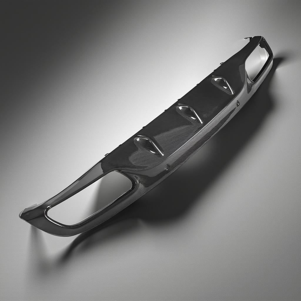 Mercedes C63 AMG Carbon Fiber Rear Diffuser Lip (W205, 2015-2017)