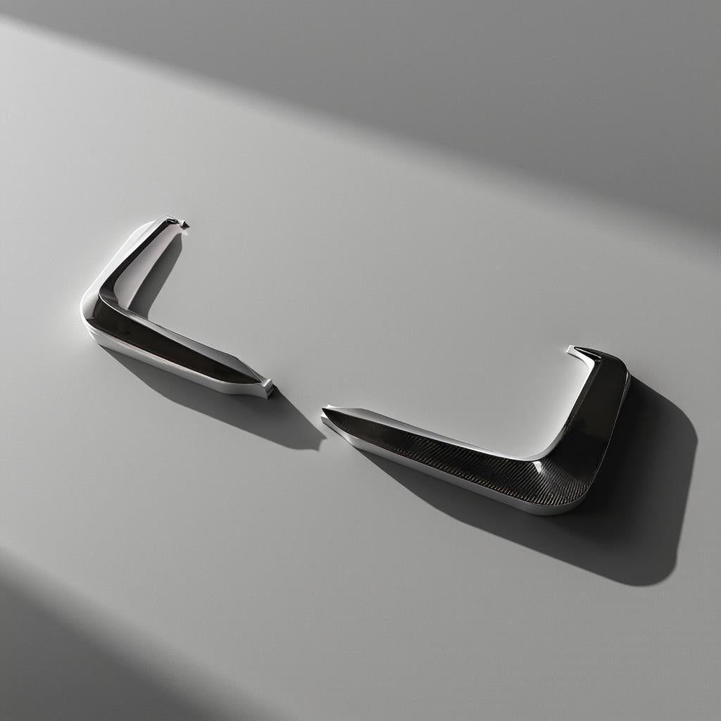 Audi A5 S-Line & S5 Carbon Fiber Front Bumper Canards (2017-2019)