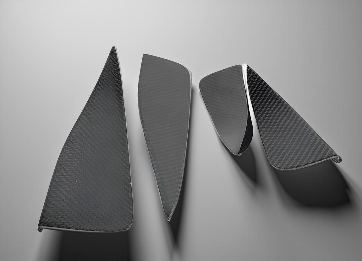 Carbon Fiber Front Bumper Canards - Audi A3 S-Line & S3 Sedan (2017-2019)