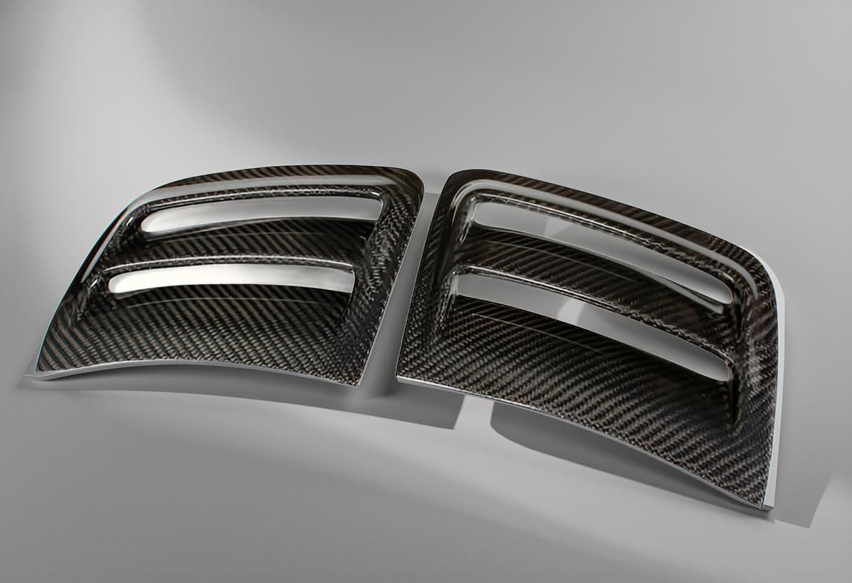 Carbon Fiber Front Bumper Trim - Mercedes W204 C63 AMG Black Series (2008-2012)
