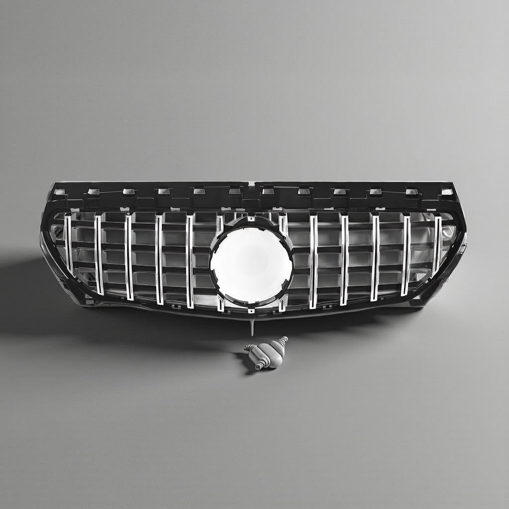GT Style Silver Diamond Front Grille for Mercedes Benz CLA250 C117 2013-2016